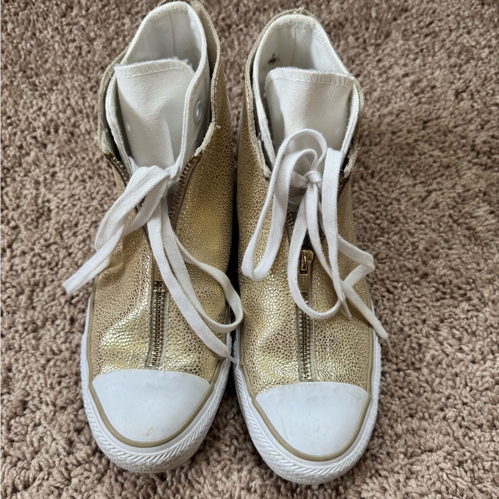 RARE Vintage Gold Zip-Up Converse